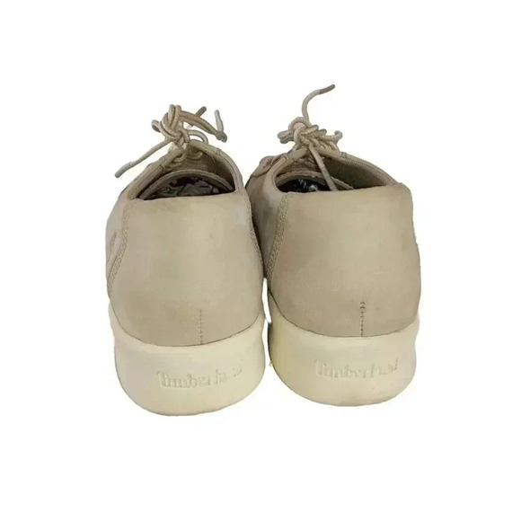 Timberland Womens Berlin Park Oxford Shoes Beige Leather Lace Up Round Toe 10 - Picture 6 of 12